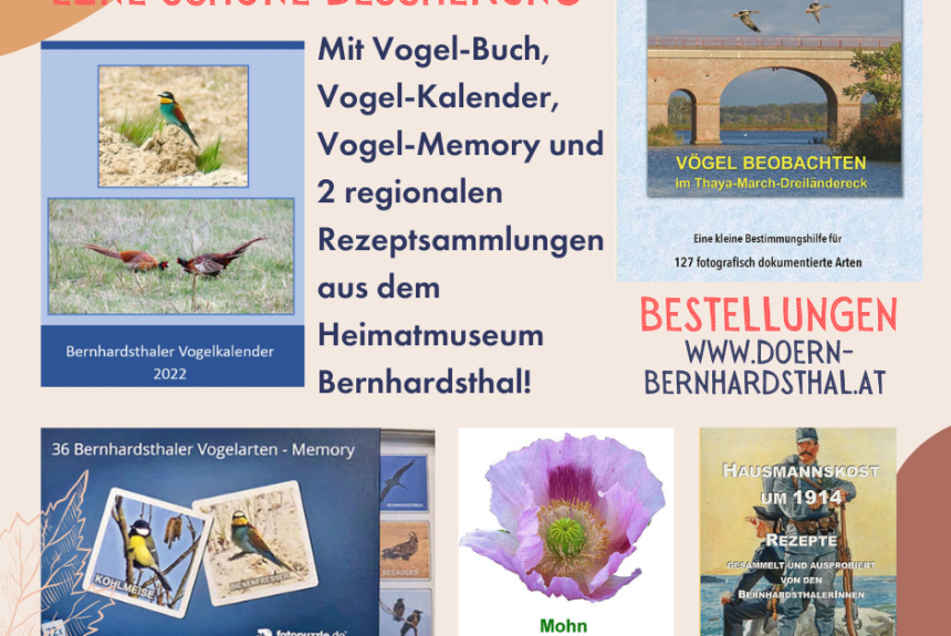 Anzeige zur Bestellung von Vogel Buch, Kalender und Memory bem DOERN