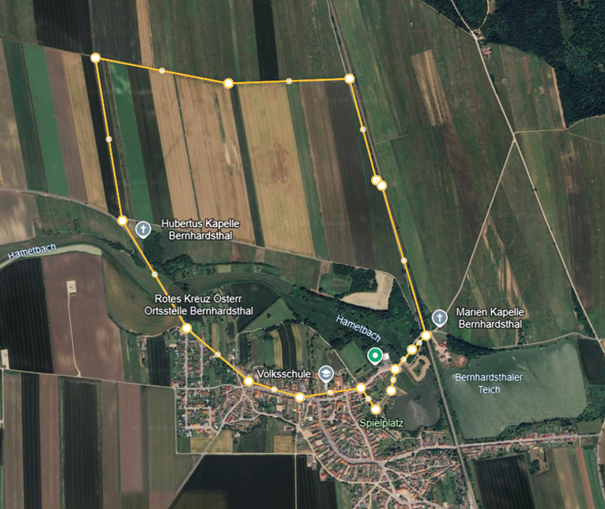 Wegstrecke zum Wandertag 2024