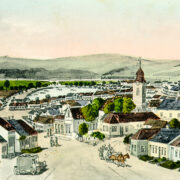 Alte Postekarte von Bernhardsthal
