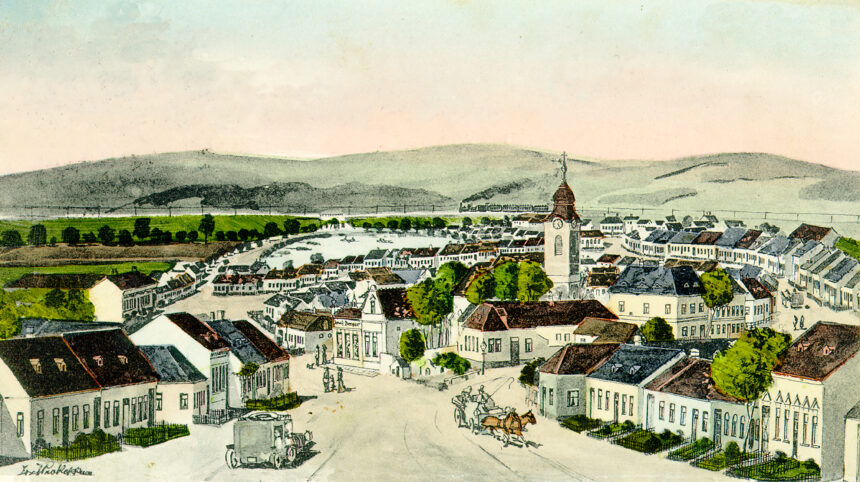 Alte Postekarte von Bernhardsthal